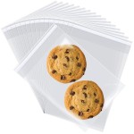 Romeda 300 Pcs Cellophane Bags, 4x6 2.8 Mils Cookie Bags for Packaging, Small Cellophane Bags Self Adhesive, Cello Bags Small Clear Plastic Bags for Candy, Bread, Dessert, Party Favors, Bakery