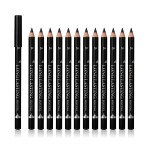SUMEITANG 12 Pcs Brown Eyebrow Pencil Eyeliner MakeupSoft TexturedEasy to ColorLong LastingWaterproof Eyebrow Pen for Fills in Sparse Areas and GapsCreate a Natural Eye Brow