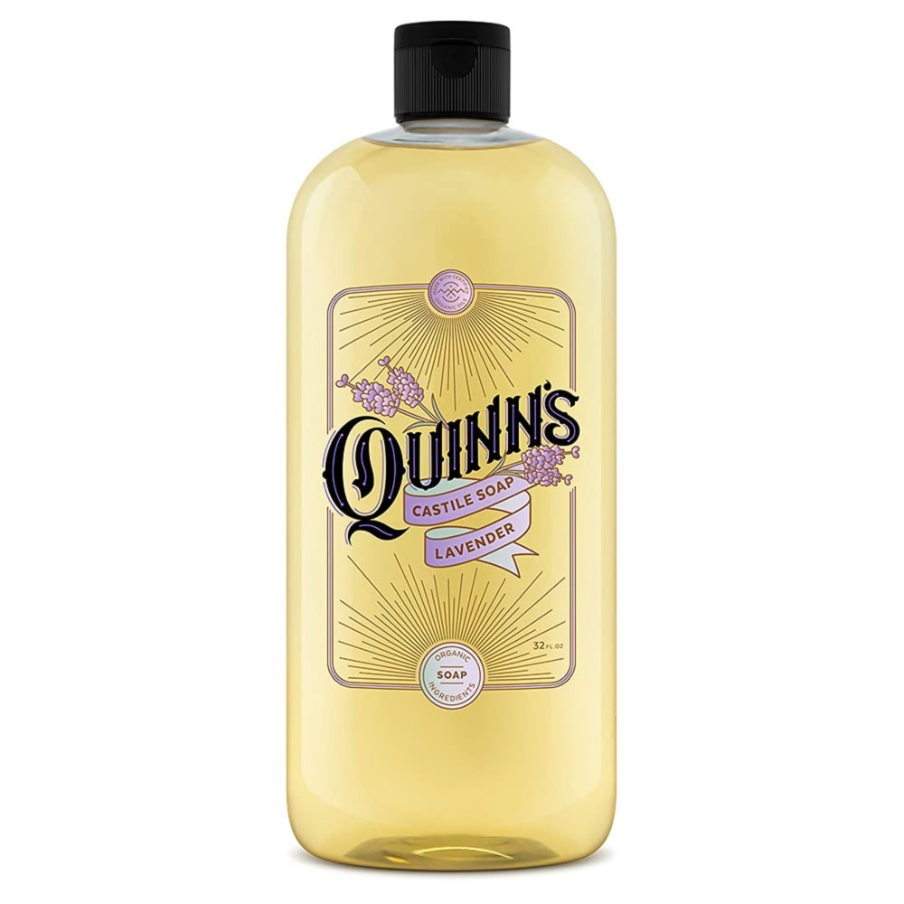 Quinn\'s Pure Castile Organic Liquid Soap, 32 ounce (Lavender)