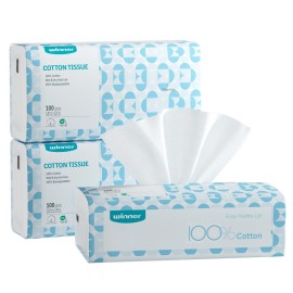 Winner Soft Face Towels, 100% USDA Biobased Facial Towels, Unscented for Sensitive Skin, OEKO-TEX Certified Face Towelettes Disposable, Makeup Remover Dry Wipes, 300 Ct, Pack of 3