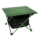 ROCK CLOUD Portable Camping Table Ultralight Aluminum Camp Table with Storage Bag Folding Beach Table for Camping Hiking Backpacking Outdoor Picnic, Green