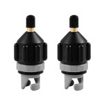 HEYTUR Inflatable Boat SUP Pump Adaptor Standard Schrader Conventional Air Pump Air Valve Adapter Spoke Plate Attachment(Black*2)