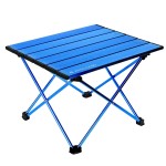 ROCK CLOUD Portable Camping Table Ultralight Aluminum Folding Beach Table Camp for Camping Hiking Backpacking Outdoor Picnic, Blue