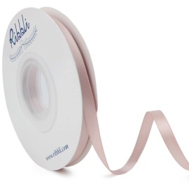 Ribbli Vanilla Double Faced Satin Ribbon,1/4 x Continuous 25 Yards,Use for Craft Bows Bouquet, Gift Wrapping, Wedding Decoration, Floral Arrangement