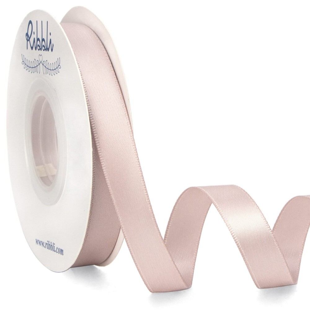 Ribbli Vanilla Double Faced Satin Ribbon,1/2 x Continuous 25 Yards,Use for Craft Bows Bouquet, Gift Wrapping, Wedding Decoration, Floral Arrangement