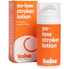 Hello Cake So-Low Stroker Lotion - Below the Belt Solo Cream for Men, Natural Moisturizing Ingredients Coconut Oil, Avocado Oil, Aloe Vera, 3.3 fl oz