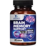 Brain Memory Supplement Pills - 3X Strength Nootropics for Concentration, Clarity & Focus Support - Brain Health Cognitive Vitamins with Bacopa, Phosphatidylserine & DMAE, Brain Booster - 60 Capsules