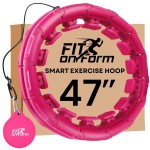 FIT ON FORM Infinity Weighted Hula Hoop for Adults Weight Loss - Smart Exercise Hola Circle Hoop for Women Abs Workout - 47 Inches