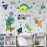 Yovkky Boys Space Dinosaurs Astronauts Wall Decal, Peel Stick Funny Dino Animal Planet Sticker Nursery Rocket Spaceship Decor, Home Baby Room Decorations Kids Bedroom Playroom Art Party Supply Gifts