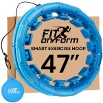 FIT ON FORM Infinity Weighted Hula Hoop for Adults Weight Loss - Smart Exercise Hola Circle Hoop for Women Abs Workout - 47 Inches
