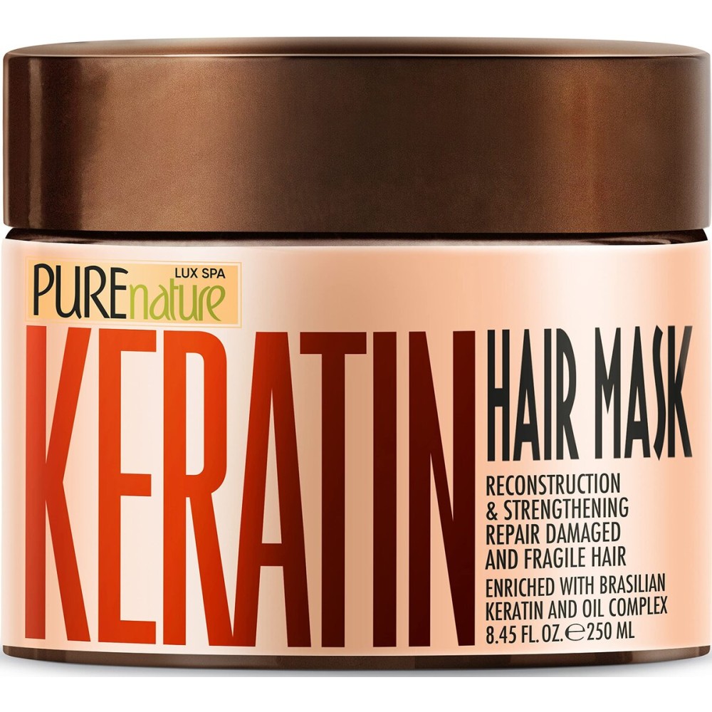 Keratin Hair Mask - Deep Conditioning Treatment for Dry and Frizzy Hair - Advanced Repair for Extremely Damaged Hair - Hydrating Conditioner with Collagen Protein, Moisturizing for Curly Women and Men