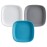 Re-Play Toddler Plates - 22 Oz. Deep-Walled Flat Kids Plates - Dishwasher & Microwave Safe - Made in USA - Set of 3-7.37 x 7.37 x 1.25 - Modern Blue