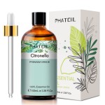 PHATOIL 100ML Citronella Essential Oil, for Aromatherapy Diffusers, Humidifiers, Great for DIY Candle and Soap Making, Gift for Friend