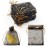 SUMAJU 100 Pieces Moon Star Organza Jewelry Candy Bags, 2.7x3.5 Inch Sheer Black Organza Pouch Small Gift Bags with Drawstring for Wedding Christmas Party Favors