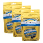 GRETHER\'S Original Blackcurrant Pastilles Natural Remedy for Dry Mouth Relief - Soothing Throat & Healthy Voice - Long-Lasting Fruit Flavor, Gift for Singers - Gluten-Free - 3-Pack - 3.7 oz