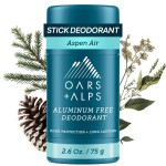 Oars + Alps Deodorant for Men & Women, Aluminum Free Deodorant for Men, Dermatologist Tested, Clean Ingredients, Non Toxic, Vegan, Long Lasting, Odor Protection, Aspen Air, 1pk, 2.6oz