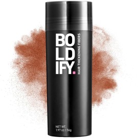 BOLDIFY Hair Fibers (56g) - Fill In Thinning and Fine Hair for an Instantly Fuller, Thicker Look - 14 Shades for Women & Men - Auburn
