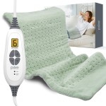 Pure Enrichment PureRelief XL Heating Pad - 12 x 24 Electric Heating Pad for Back Pain & Cramps, 6 Heat Settings, FSA/HSA Eligible, Soft Machine Wash Fabric, Auto-Off & Moist Heat (Zen Green)