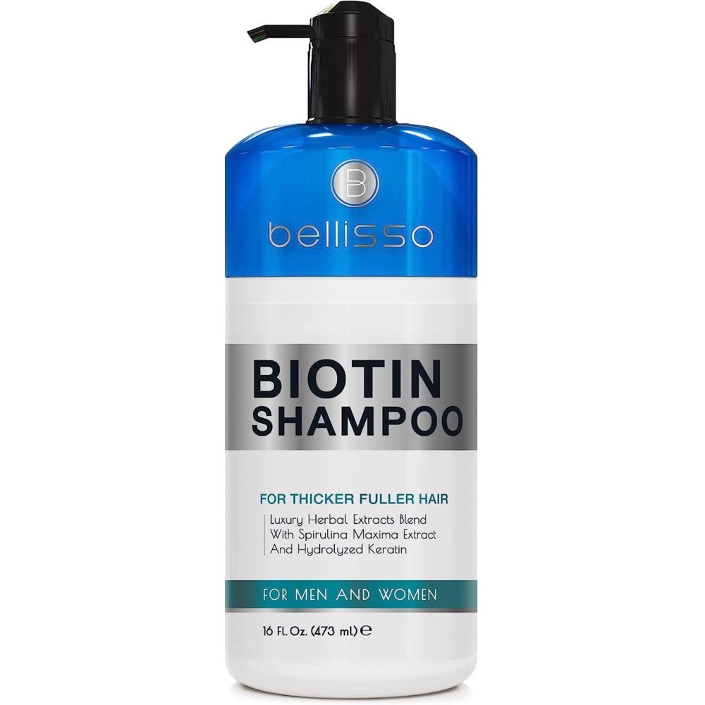 Biotin Shampoo for Thicker Stronger Hair - Volumizing & Thickening Shampoo for Men and Women - Sulfate Free, Salon Grade Formula to Boost Volume for Fine and Thinning Hair - Ideal for All Hair Types