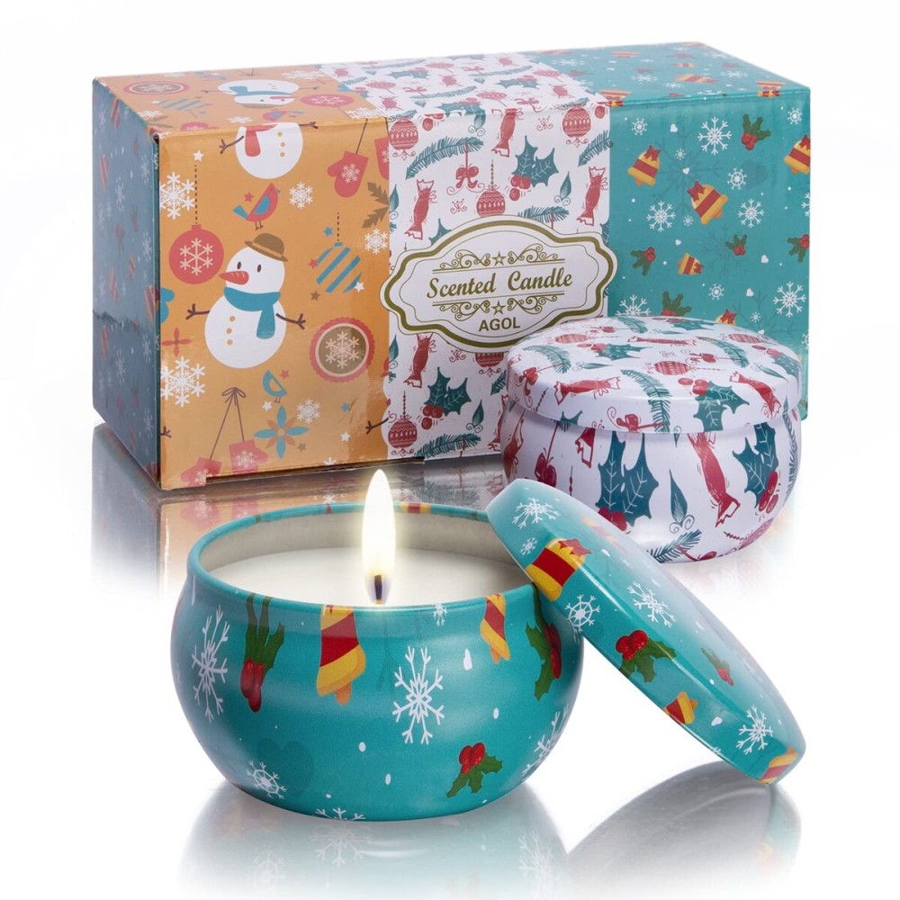 2 Pack Aromatherapy Candles, 2.5 Oz Scented Candles, Rose and Cherry Blossom, Soy Scented Candle with Floral Scents, Portable Small Jar Candle Set for Travel, Spa, Bath, Yoga, Home Decor Candle