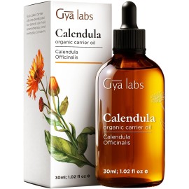 Gya Labs Calendula Carrier Oil - 1 Fl Oz - for Hair, Skin, Face, Scalp & Body Massage