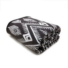 PuTian Merino Wool Blanket Camping Outdoor Blanket - 63 x 51 Bohemia Grey Great for Camping, Outdoors, Sporting Events, Survival & Emergency Kits -Super Soft Wool Blanket