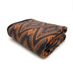 PuTian Merino Wool Blanket - 63 x 51 Bohemia Orange Great for Camping, Outdoors, Sporting Events, Survival & Emergency Kits -Super Soft Wool Blanket