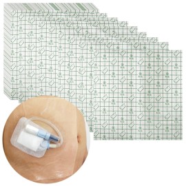 Waterproof Shower Cover Shields Large for Dialysis Port Picc Line Chest Catheter PD Peritoneal Dialysis Chemo Port Feeding Tube G-Tube Patient Shower Protector 9x9 inch (Pack of 25)