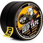 Hockey Tape Black 1inch Grip Tape 2 Roll Athletic Sports Tape Water-Resistan Multipurpose Cloth Tape for Lacrosse Baseball & Softball Bats, Pullup Bars, Sports Gift Wrist Ankle Foot Gymnastics Bar