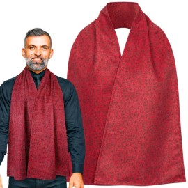 Adult Bib Scarf - Dignified Alternative to Adult Bibs | Washable and Reusable Clothing Protectors | Adult Bibs for Eating Poinsettia