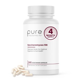 Saccharomyces Boulardii Probiotics 10 Billion CFU - Made in USA | No Fillers, Patented Strain: Lynside CNCM I-3799 Probiotics for Men and Women | Pure TheraPro Rx - 240 Capsules