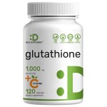 Glutathione Supplement 1,000mg Per Serving, 98% Purity | Plus Vitamin C 500mg, Active Reduced Form (GSH) | Intracellular Antioxidant - Supports Detoxification & Immune Health