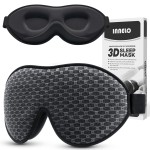INNELO 3D Contoured Sleep Mask for Side Sleepers, 100% Light Blocking Sleeping Mask for Men & Women, Soft, No Pressure on Eyes, Airplane Blindfold for Travel, Night Eye Cover for Nap, Yoga, Grey