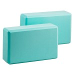 EXERZ Yoga Blocks 2pcs Gym Bricks High Density EVA Foam 9 x 6 x 3 inches
