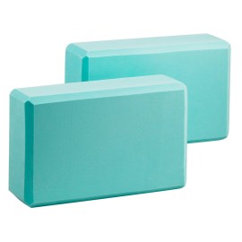 EXERZ Yoga Blocks 2pcs Gym Bricks High Density EVA Foam 9 x 6 x 3 inches