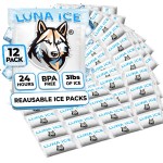 Dry Ice Packs for Shipping - Long Lasting ice Packs - 24+ Hour Freeze Power - BPA Free - 12 Pack Bulk 3 lb - Hielo Seco - Reusable Gel Bricks for Food