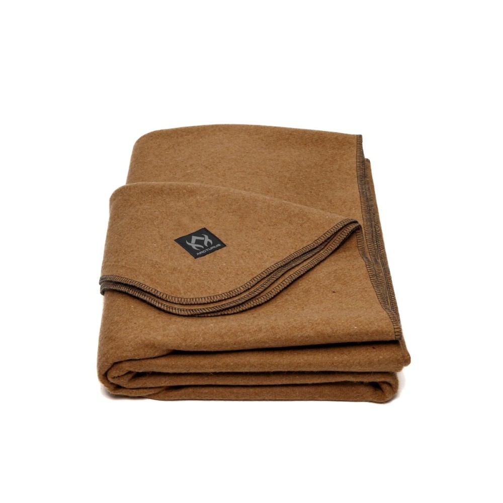 Arcturus Military Wool Blanket - Warm, Thick, Washable - Great for Outdoors, Camping, Stadium Blanket, Picnics, Travel - Car & Bushcraft Survival Kits, Large 64 x 88 4.5 lb