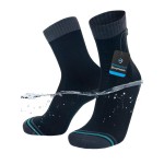 DexShell Waterproof Everyday Socks for Men & Women - Breathable Quarter Crew Socks for Walking, Commuting & All-Weather Comfort - JBG Black, Small