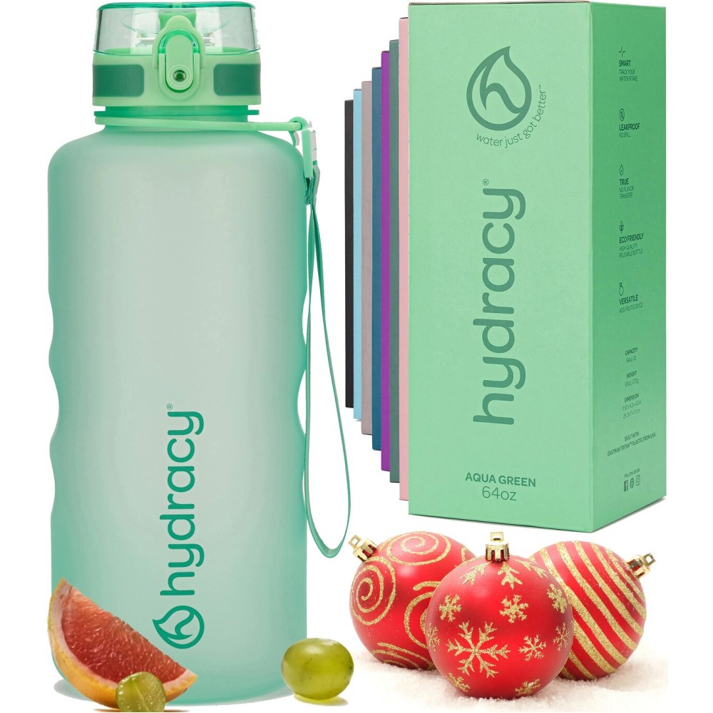 Hydracy 2L Large Water Bottle, 100% BPA Free Tritan Plastic, Leakproof, Zero Condensation, Motivational Timeline, Safe, Non-Toxic, Durable, Smart Design