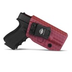 POLE.CRAFT Carbon Fiber IWB Kydex Holster Fits: Glock 19 19X 25 44 45 (Gen 1 2 3 4 5) & Glock 23 32 (Gen 3 4) - Inside Waistband Carry Holster for G19 G19x G23 G25 G32 G44 G45