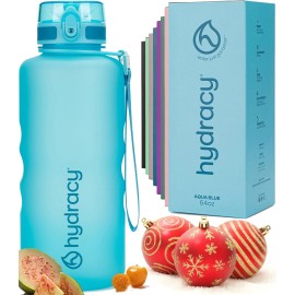 Hydracy 2L Large Water Bottle, 100% BPA Free Tritan Plastic, Leakproof, Zero Condensation, Motivational Timeline, Safe, Non-Toxic, Durable, Smart Design