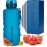 Hydracy Water Bottle with Time Marker -Large Half Gallon 64 oz BPA Free & No Sweat Sleeve -Leak Proof Gym with Fruit Infuser Strainer & Times to Drink -Ideal for Sports & Outdoors