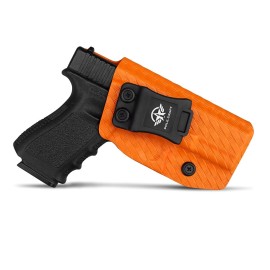 POLE.CRAFT Carbon Fiber IWB Kydex Holster Fits: Glock 19 19X 25 44 45 (Gen 1 2 3 4 5) & Glock 23 32 (Gen 3 4) - Inside Waistband Carry Holster for G19 G19x G23 G25 G32 G44 G45