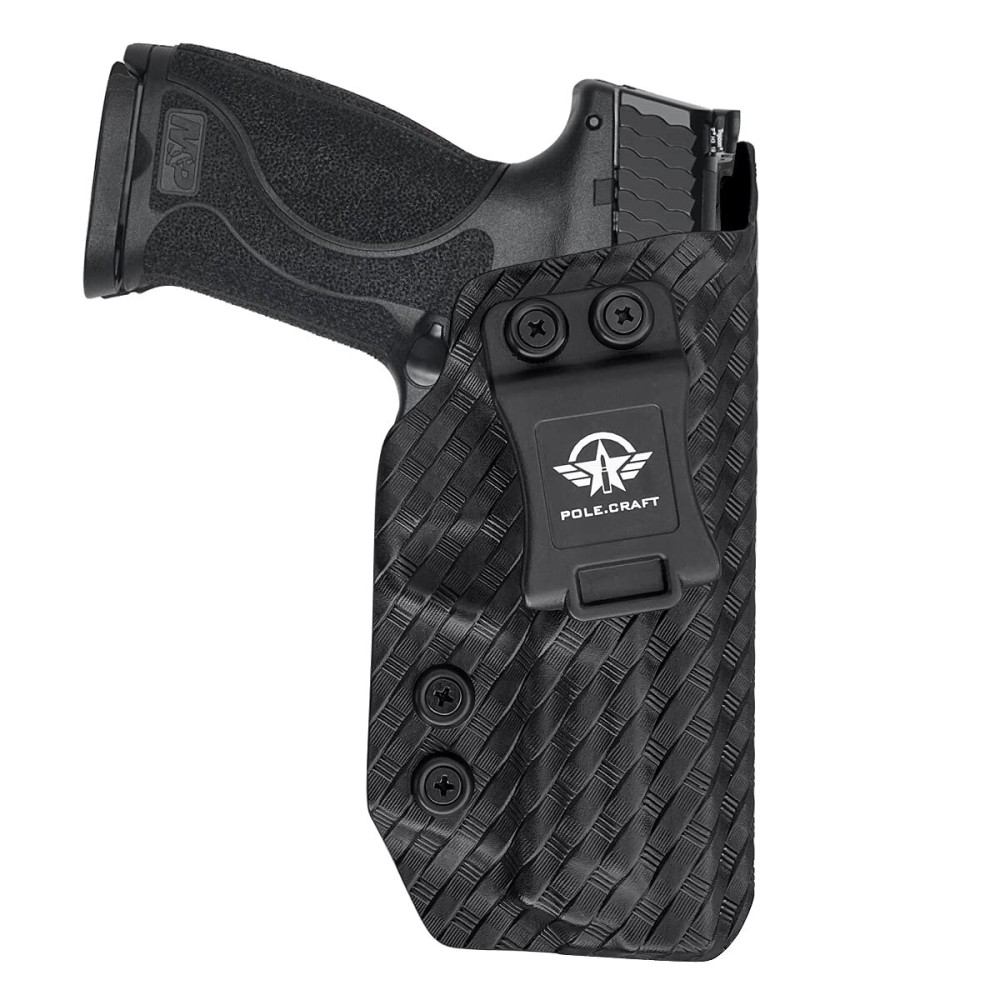 POLE.CRAFT M&P 2.0 Carbon Fiber Kydex IWB Holster for Smith & Wesson M&P 9mm M2.0 4/4.25, Inside Waistband Carry Concealed (Black, Right)