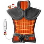 Comfier Large Heating Pad for Back, FSA Eligible HSA, Soft Flannel Fast Heating Pads for Neck and Shoulders, Electric Heated Wrap, 3 Heat Levels & 90-Mins Auto Shut Off, Christmas Gifts for Mom Dad