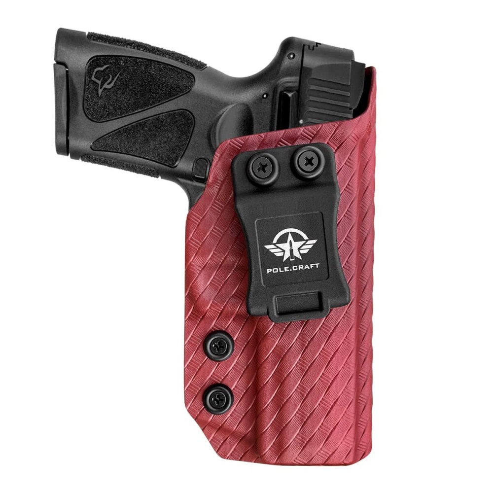 Taurus G3 Holster, Carbon Fiber Kydex Holster IWB for Taurus G3 9mm / .40 Pistol Case - Inside Waistband - Taurus G3 Gun Accessories (Red, Right Hand)