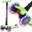 Scooters for Kids 3 Wheel Kick Scooter for Toddlers Girls & Boys, 4 Adjustable Height, Lean to Steer, Extra-Wide Deck, Light Up Wheels for Children from 3 to 14 Years Old (Green 2)