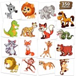 Waterproof Temporary Tattoos For Kids - 350 Pieces | Animals, Insects and Sea Animals | Temporary Tattoo Sheets for Boys | Party Favor for Goody Bags | Non-toxicSkin-Safe*Cosmetic-Grade