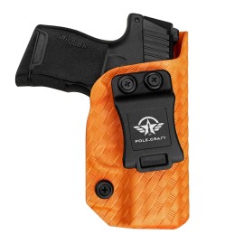 P365 Holster, Carbon Fiber Kydex Holster IWB for sig P365 Holsters - Inside Waistband Holster sig P365 Pistol Gun Case Accessories (Orange, Right Hand)