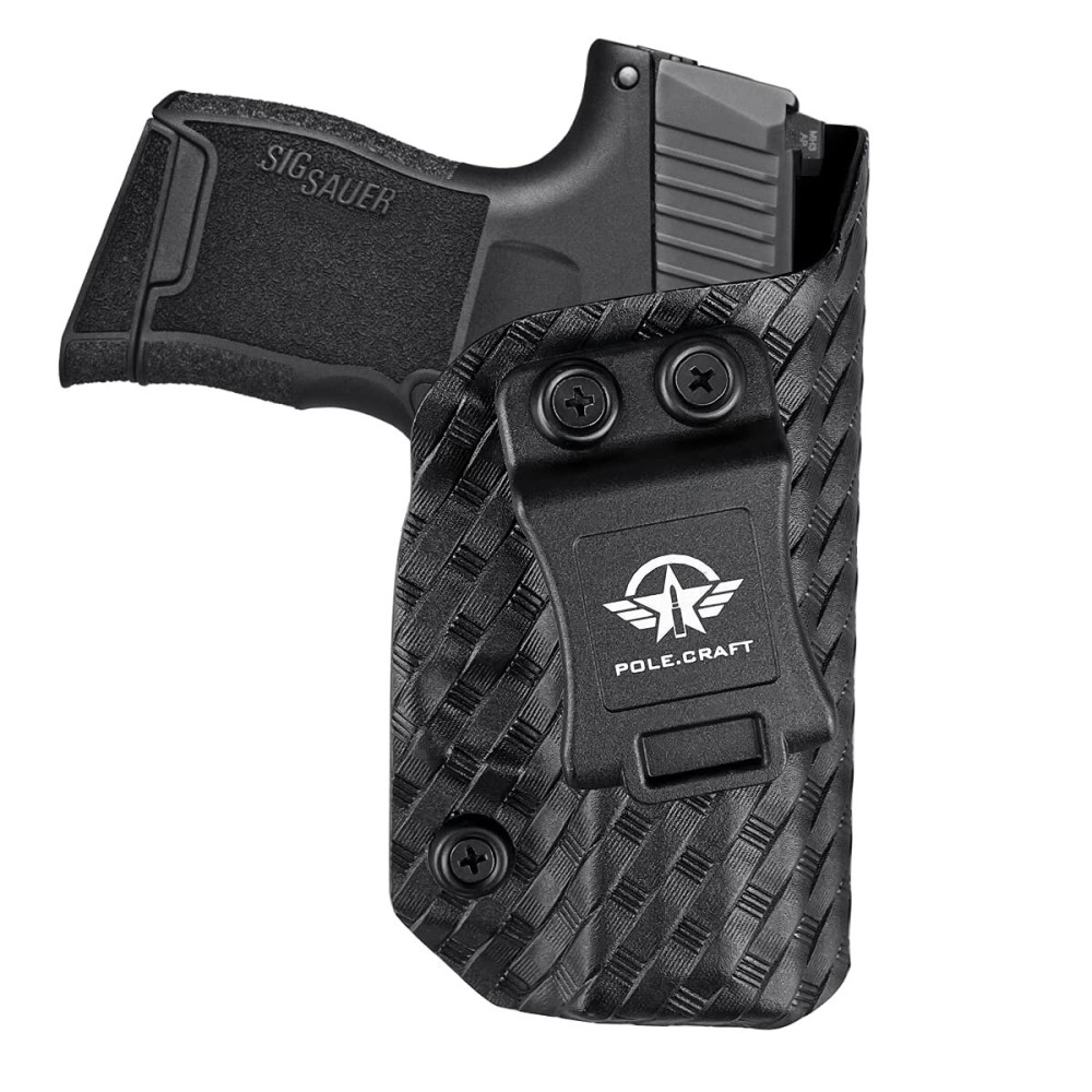 P365 Holster, Carbon Fiber Kydex Holster IWB for sig P365 Holsters - Inside Waistband Holster sig P365 Pistol Gun Case Accessories (Black, Right Hand)